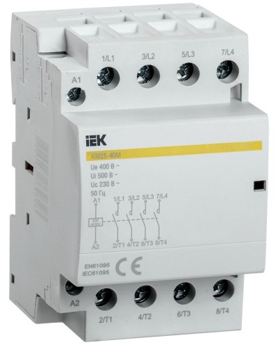 Контактор модульный КМ25-40М AC/DC (MKK21-25-40). Контактор модульный. IEK в Череповце