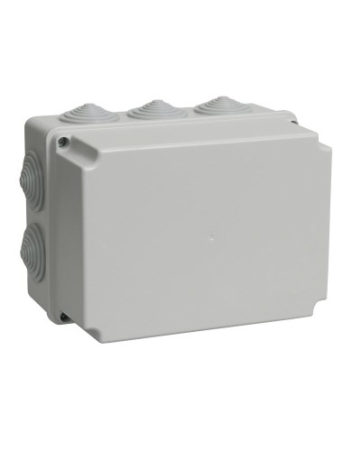 Коробка распаячная КМ41246 190х140х120 открытой проводки IP55 10 гермовводов серая (UKO10-190-140-120-K41-55). Коробка распаячная безгалогенная (HF). IEK в Череповце