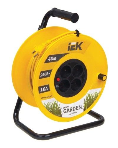 УК40 4 места, 40м (WKP23-10-04-40). Удлинитель на катушке Garden. IEK в Череповце