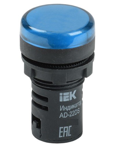 Лампа AD22DS (LED)матрица D22мм синий 230В (BLS10-ADDS-230-K07). Светосигнальный индикатор. IEK в Череповце