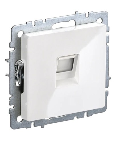 Розетка RJ45 РК10-БрБ кат.5E, белая BRITE (BR-K10-1-K01). Розетка компьютерная. IEK в Череповце
