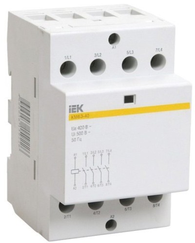 Контактор модульный КМ63-40 AC/DC (MKK21-63-40). Контактор модульный. IEK в Череповце