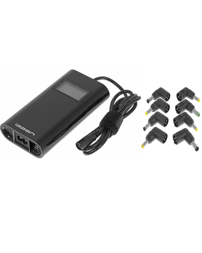 Блок питания Ippon D90U автоматический 90W 15V-19.5V 8-connectors 4.5A 1xUSB 2.1A, LCD индикатор (654527). Блок питания. Ippon в Череповце