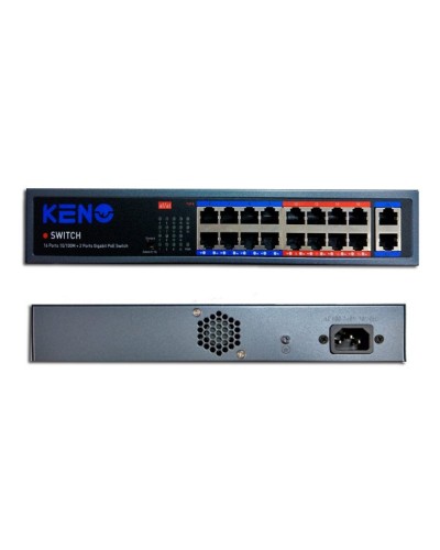KN-SW1602POE+. Коммутатор с питанием по PoE. KENO в Череповце
