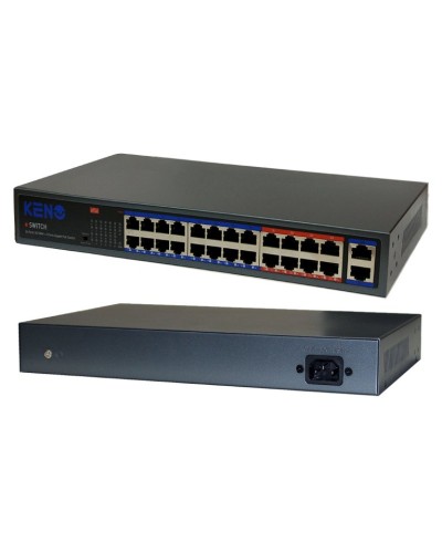 KN-SW2402POE+. Коммутатор с питанием по PoE. KENO в Череповце