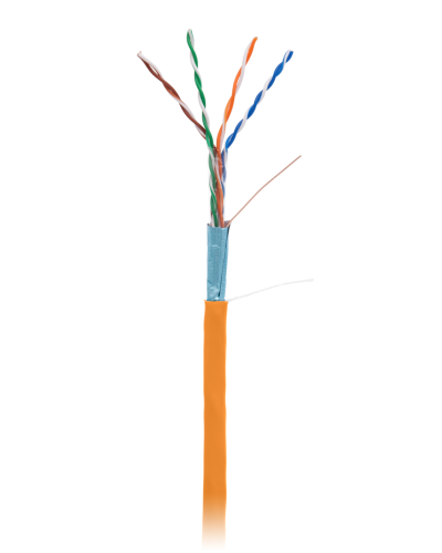 F/UTP 4pair, Cat5e, In, LSZH (EC-UF004-5E-LSZH-OR). Кабель «витая пара» (LAN) для структурированных систем связи. NETLAN в Череповце