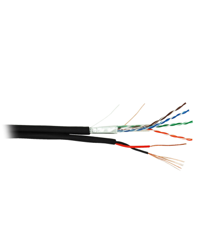 F/UTP 4pair, Cat5e, Out, PVC+PWR (EC-UF004-5E-PC075-PE-BK). Кабель «витая пара» (LAN) для структурированных систем связи. NETLAN в Череповце