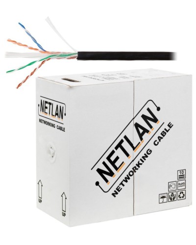 U/UTP 4pair, Cat6, Solid, Out, PE (EC-UU004-6-PE-BK). Кабель «витая пара» (LAN) для структурированных систем связи. NETLAN в Череповце