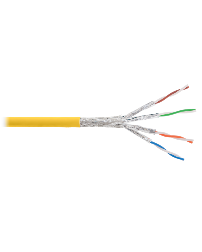 S/FTP, 4pair, Cat7a, Solid, In, LSZH (NKL 4375C-YL). Кабель «витая пара» (LAN) для структурированных систем связи. NIKOLAN в Череповце