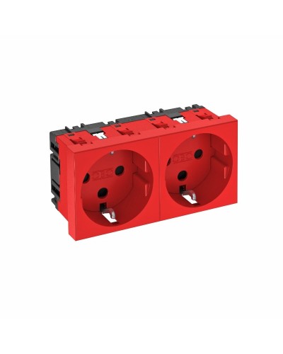 STD-D0 SRO2, (6120028). Розетка 0° двойная 2х2К+З, со шторками, 16А 250В красная. OBO Bettermann в Череповце