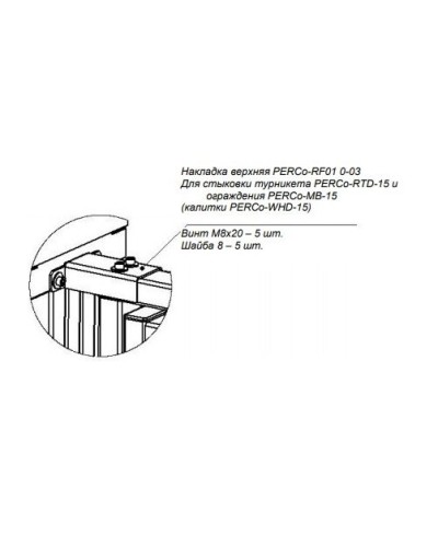 PERCo-RF01 0-03. Накладка верхняя. PERCo в Череповце