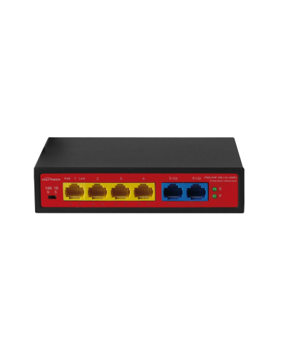 PND-04P-2M Lite (48W). Коммутатор неуправляемый 6-портовый с функцией PoE. Polyvision в Череповце
