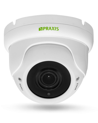 PP-7141IP 2.8-12 AUDIO. Видеокамера IP купольная. Praxis в Череповце