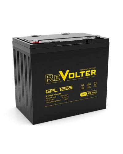 Revolter GPL 1255. Аккумулятор автомобильный герметичный свинцово-кислотный. Revolter в Череповце