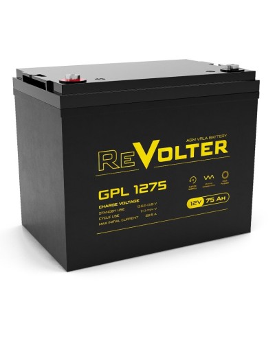 Revolter GPL 1275. Аккумулятор автомобильный герметичный свинцово-кислотный. Revolter в Череповце