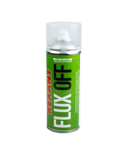 Очиститель печатных плат FLUX OFF, REXANT, 400 мл, аэрозоль (85-0003): Баллон с очистителем в Череповце