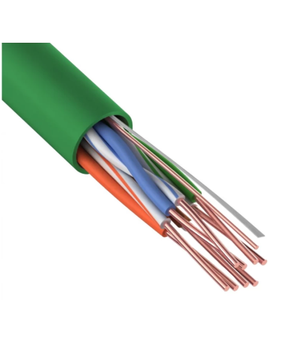 U/UTP, CAT 5e, нг(А)-LSLTx, 4х2х0,52мм, 24AWG, INDOOR, SOLID, зеленый, 305м REXANT (01-0061). Кабель «витая пара» (LAN) для структурированных систем связи. Rexant в Череповце