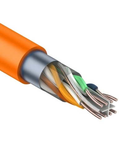 F/UTP, CAT 6, ZH нг(А)-HF, 4PR, 23AWG, INDOOR, SOLID, оранжевый, 305 м, REXANT (01-0151). Кабель «витая пара» (LAN) для структурированных систем связи. Rexant в Череповце