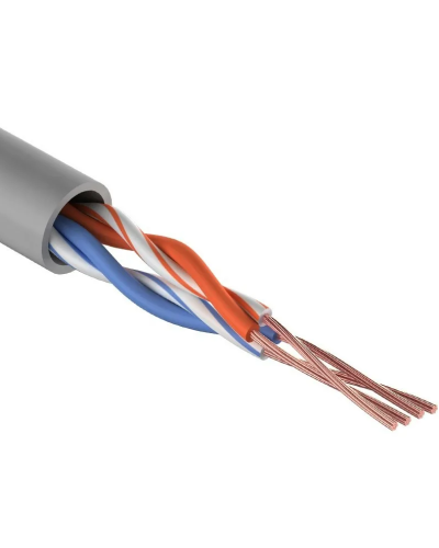 U/UTP, CAT 5e, PVC, 2PR, 24AWG, INDOOR, STRANDED, серый, 305м REXANT (01-0026). Кабель «витая пара» (LAN) для структурированных систем связи. Rexant в Череповце