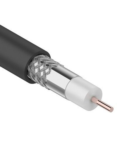 RG-6U, 75 Ом, CCS/Al/Al, 64%, 100 м OUTDOOR. REXANT (01-2202). Кабель коаксиальный радиочастотный. Rexant в Череповце