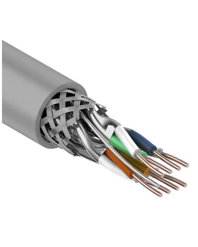 S/FTP, CAT 7, PVC, 4PR, 23AWG, INDOOR, SOLID, серый, 305 м, REXANT (01-0542). Кабель «витая пара» (LAN) для структурированных систем связи. Rexant в Череповце