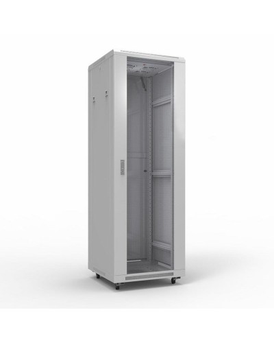 Шкаф телекоммуникационный 19 напольный 42U 600х800 мм, передняя дверь стекло, задняя дверь металл, RAL 7035 (состоит из 3 частей) (04-2306). Шкаф телекоммуникационный 19 напольный 42U. Rexant в Череповце