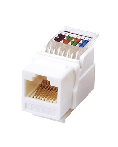 Модуль Keystone Jack RJ-45(8P8C), UTP, CAT 5e, тип 180 градусов, самозажимной, белый REXANT (03-1012): Модуль Keystone Jack в Череповце