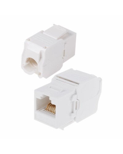 Модуль Keystone Jack RJ-45(8P8C) UTP, CAT 6, тип 180 градусов, самозажимной, белый REXANT (05-1052): Модуль Keystone Jack в Череповце