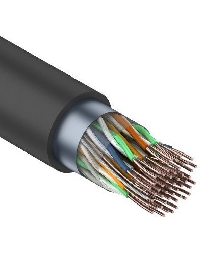 F/UTP, CAT 5, PE, 25PR, 24AWG, OUTDOOR, SOLID, черный, 305м, REXANT (01-1203). Кабель «витая пара» (LAN) для структурированных систем связи. Rexant в Череповце