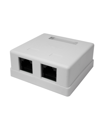 Розетка настенная RJ-45, 8P8C, Cat.5e, 2 порта UTP (10-0309): Компьютерная розетка в Череповце
