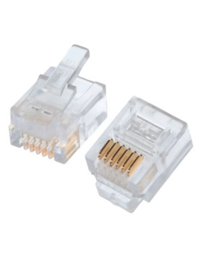 Коннекторы 6P6C (RJ-11) (100шт) (10-0228). Телефонный разъем 6P6C (RJ-11). SUPRLAN в Череповце