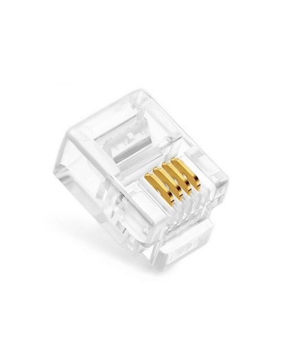 Коннекторы 6P4C (RJ-11) (100шт) (10-0227). Телефонный разъем 6P4C (RJ-11). SUPRLAN в Череповце