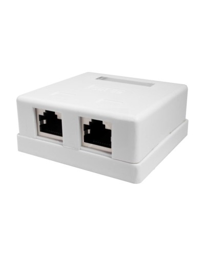 Розетка настенная RJ-45, 8P8C, Cat.5e, 2 порта, FTP (10-0308). Компьютерная розетка. SUPRLAN в Череповце