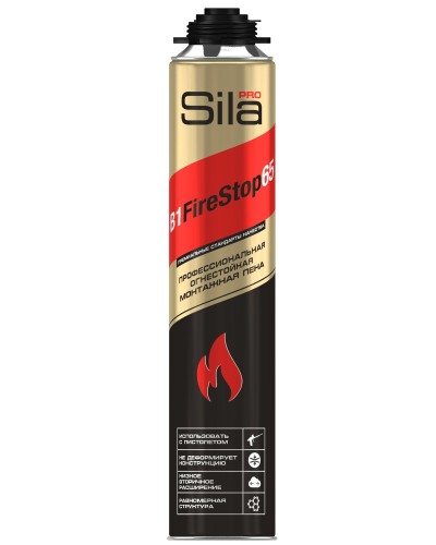 Пена огнестойкая Sila Pro B1 Firestop 65, 850 мл: Пена монтажная профессиональная в Череповце