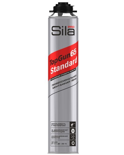 Пена монтажная Sila Pro TopGun 65 STANDARD, 850 мл. Пена монтажная профессиональная. Sila в Череповце