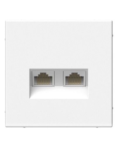 ArtGallery розетка двойная RJ45, кат. 6Е, скрытой установки, механизм, белый (GAL000188). Розетка компьютерная. Systeme Electric в Череповце