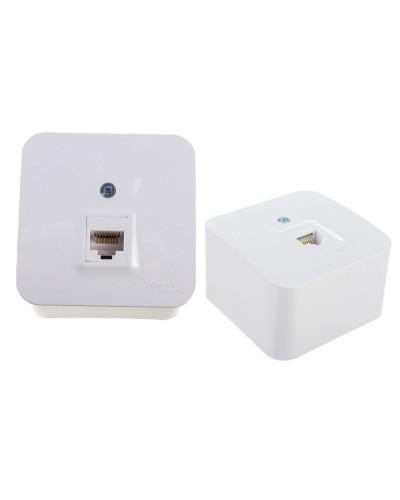 BLANCA розетка RJ45 1-местная, кат. 5Е, открытой установки, белый (BLNIA045001). Розетка компьютерная с изолированной пластиной. Systeme Electric в Череповце