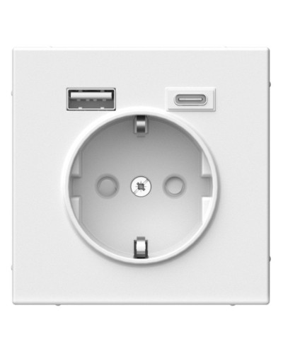 ArtGallery розетка 1-местная с USB тип-A+C, скрытой установки, механизм, белый (GAL000132). Розетка с USB. Systeme Electric в Череповце