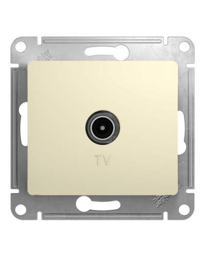 Glossa розетка TV антенна коннектор, 1-местная, скрытой установки, механизм, бежевый (GSL000293). Розетка TV антенна. Systeme Electric в Череповце