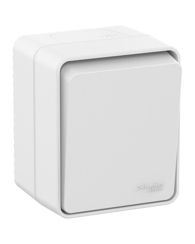 AtlasDesign PROFI54 выключатель 1-клавишный, открытой установки, белый (ATN540111). Выключатель. Systeme Electric в Череповце