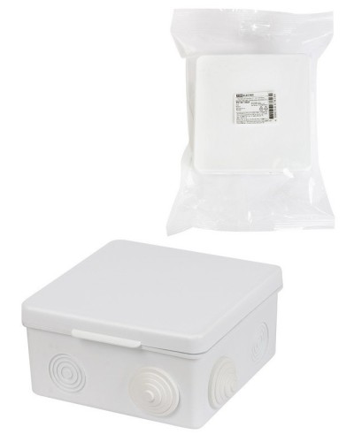 Коробка ОП 100х100х55мм, крышка, IP54, 8вх. (SQ1401-0513). Распаячная коробка. TDM ЕLECTRIC в Череповце