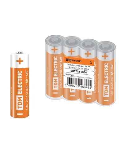 LR6 AA Alkaline 1,5V SR-4 TDM (SQ1702-0034). Элемент питания. TDM ЕLECTRIC в Череповце