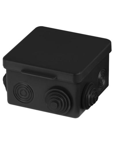 Распаячная коробка ОП 80х80х50мм, крышка, IP54, 7вх., черная TDM (SQ1401-0912). Распаячная коробка ОП. TDM ЕLECTRIC в Череповце