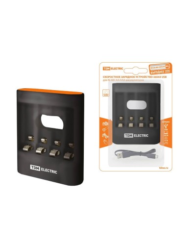 Зарядное устройство 36044 (3600mA 4слота АА/ААА 4 кан.USB) (SQ1702-0100). Зарядное устройство. TDM ЕLECTRIC в Череповце
