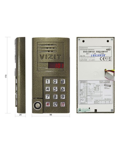 БВД-SM101T. Вызывная панель аудиодомофона. VIZIT в Череповце