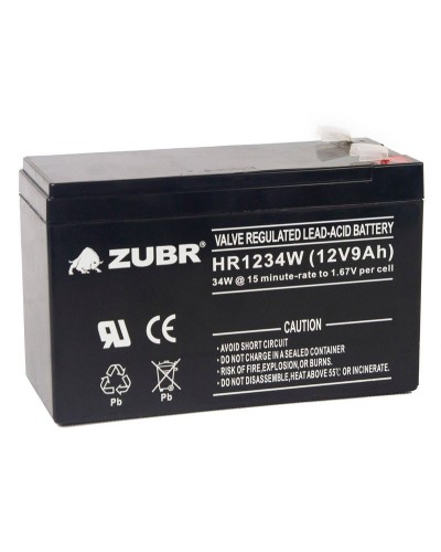 ZUBR HR 1234W (12V, 9Ah). Аккумулятор герметичный свинцово-кислотный. ZUBR в Череповце
