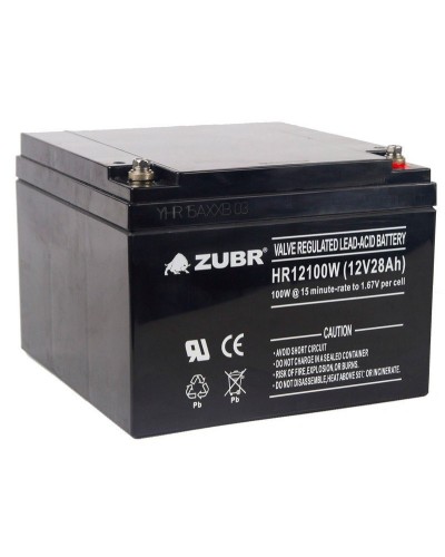 ZUBR HR 12100W (12V, 28Ah). Аккумулятор герметичный свинцово-кислотный. ZUBR в Череповце