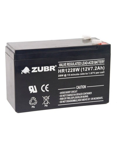 ZUBR HR 1228W (12V, 7,2Ah). Аккумулятор герметичный свинцово-кислотный. ZUBR в Череповце