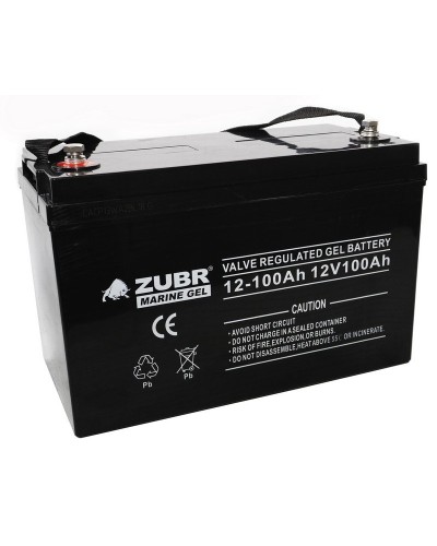ZUBR MARINE GEL NPG 12-100 (12V, 100Ah). Аккумулятор герметичный свинцово-кислотный. ZUBR в Череповце