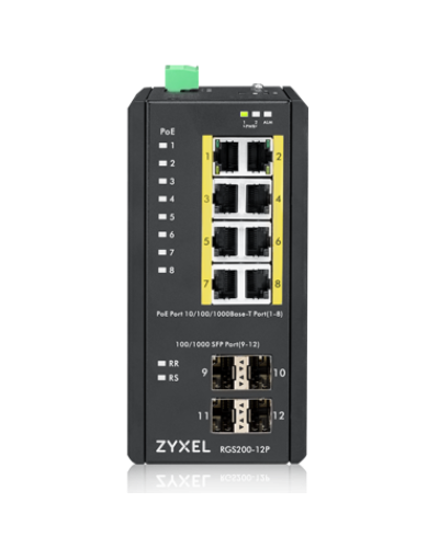 RGS200-12P-ZZ0101F. Промышленный L2 PoE+ коммутатор. ZYXEL в Череповце